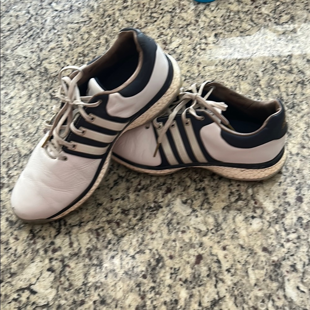 Adidas Men's Golf Shoes - White and Blue